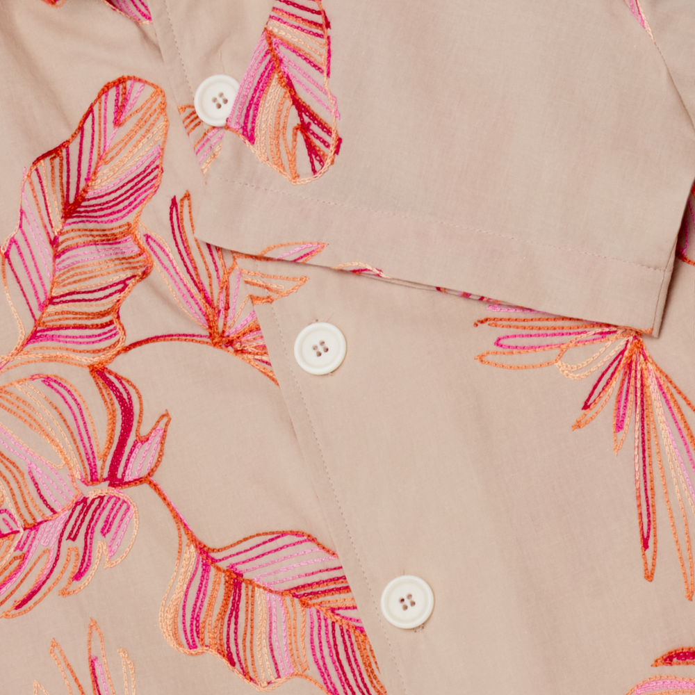 Camp Collar Short Sleeve Shirt - Leaf