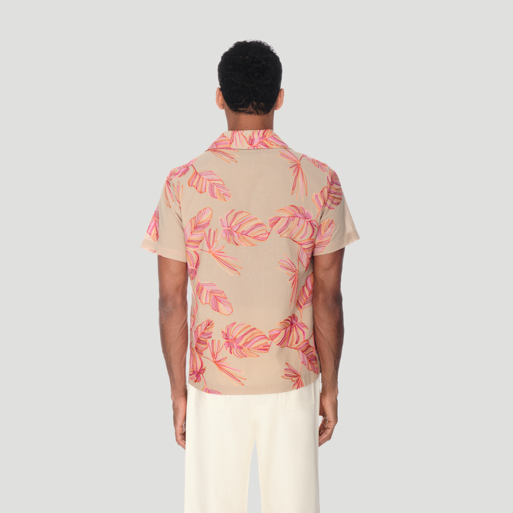 Camp Collar Short Sleeve Shirt - Leaf