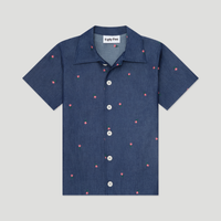 Camp Collar Short Sleeve Shirt - Flower